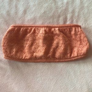 Coral lace bandeau top